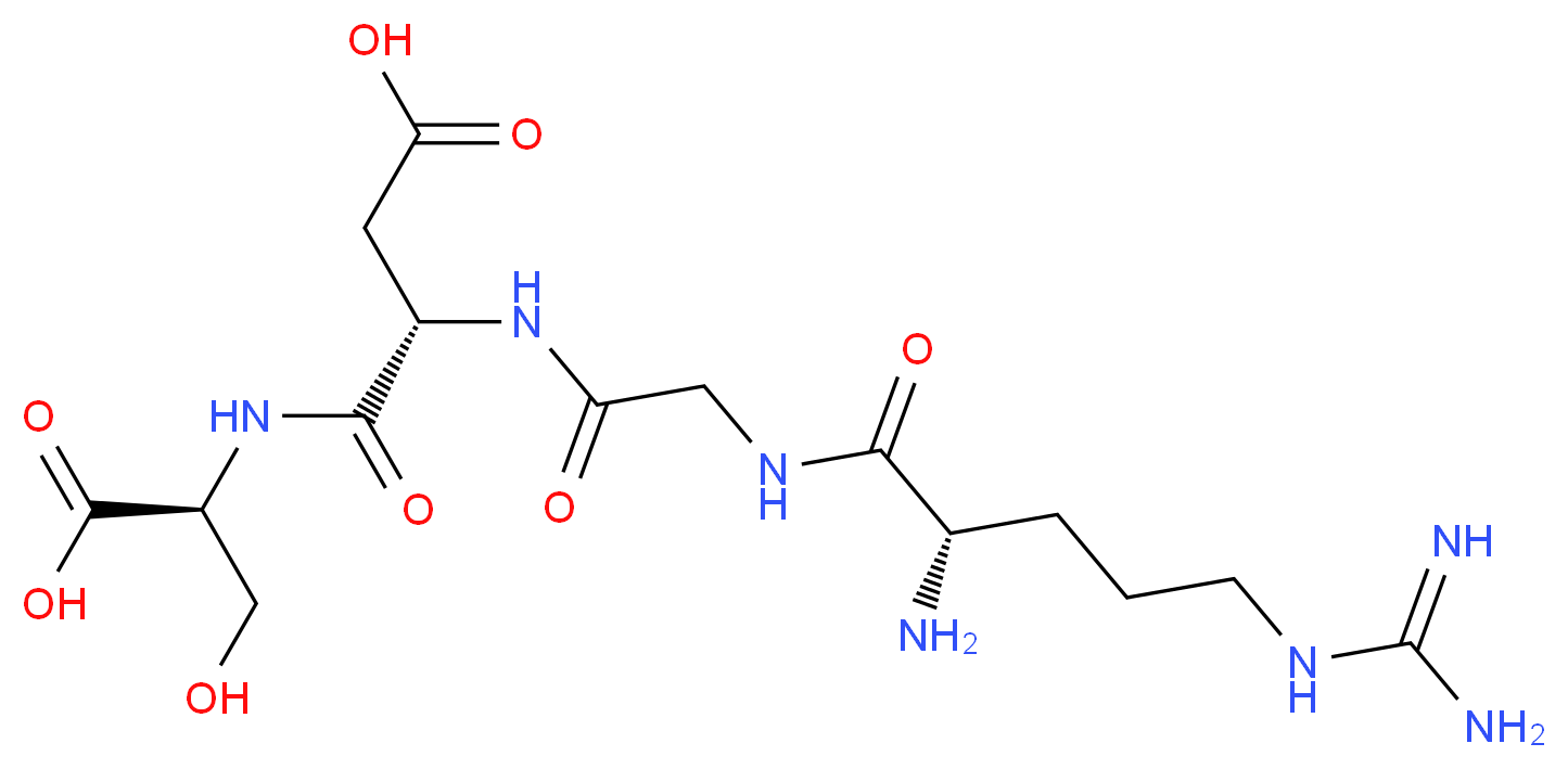 (3S)-3-{2-[(2S)-2-amino-5-carbamimidamidopentanamido]acetamido}-3-{[(1S)-1-carboxy-2-hydroxyethyl]carbamoyl}propanoic acid_分子结构_CAS_91037-65-9