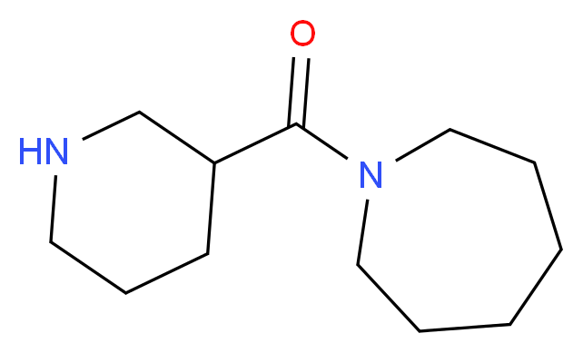 1-(piperidine-3-carbonyl)azepane_分子结构_CAS_690632-28-1