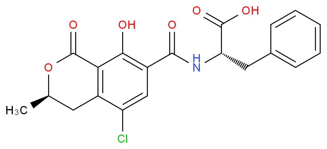 赭曲霉素 A 溶液_分子结构_CAS_303-47-9)