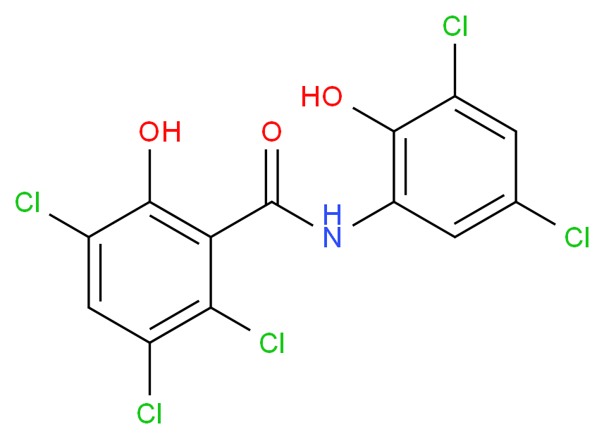 2,3,5-trichloro-N-(3,5-dichloro-2-hydroxyphenyl)-6-hydroxybenzamide_分子结构_CAS_2277-92-1