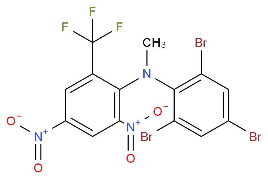 2,4,6-tribromo-N-[2,4-dinitro-6-(trifluoromethyl)phenyl]-N-methylaniline_分子结构_CAS_63333-35-7