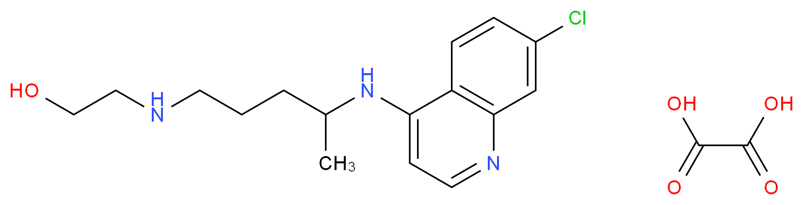 2-({4-[(7-chloroquinolin-4-yl)amino]pentyl}amino)ethan-1-ol; oxalic acid_分子结构_CAS_14142-64-4