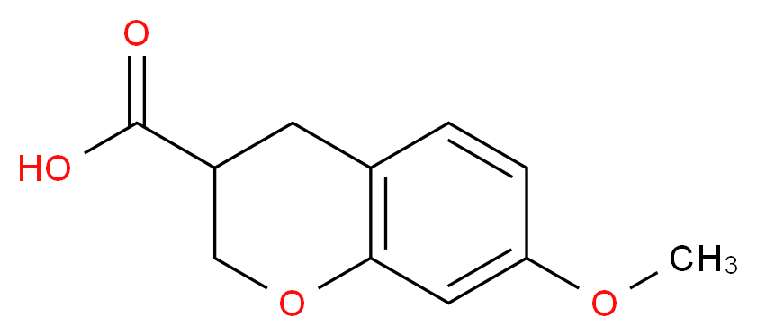 7-methoxy-3,4-dihydro-2H-1-benzopyran-3-carboxylic acid_分子结构_CAS_3187-51-7