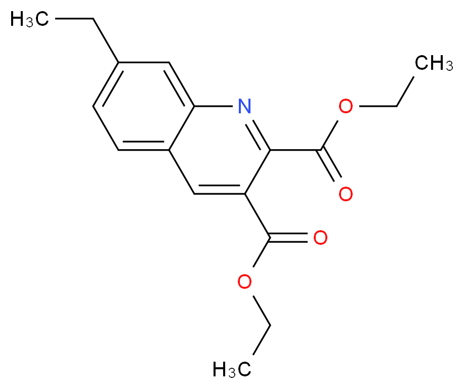 7-ETHYLQUINOLINE-2,3-DICARBOXYLIC ACID DIETHYL ESTER_分子结构_CAS_948290-64-0)