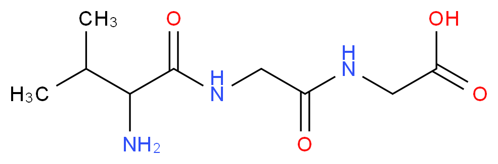 2-[2-(2-amino-3-methylbutanamido)acetamido]acetic acid_分子结构_CAS_21835-35-8