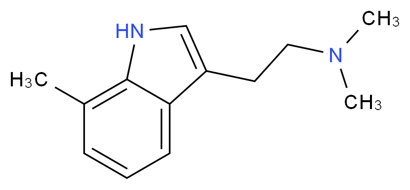 dimethyl[2-(7-methyl-1H-indol-3-yl)ethyl]amine_分子结构_CAS_65882-39-5