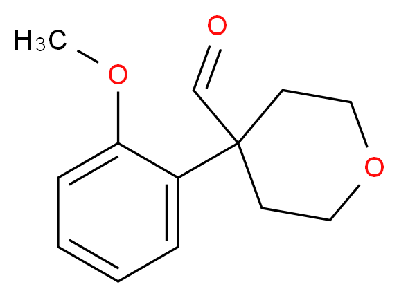 4-(2-methoxyphenyl)oxane-4-carbaldehyde_分子结构_CAS_902836-57-1