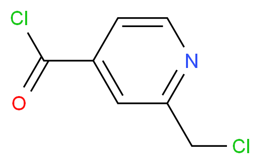 2-(CHLOROMETHYL)-4-PYRIDINECARBONYL CHLORIDE_分子结构_CAS_535924-25-5)