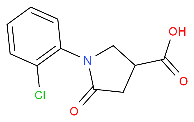 1-(2-chlorophenyl)-5-oxopyrrolidine-3-carboxylic acid_分子结构_CAS_)