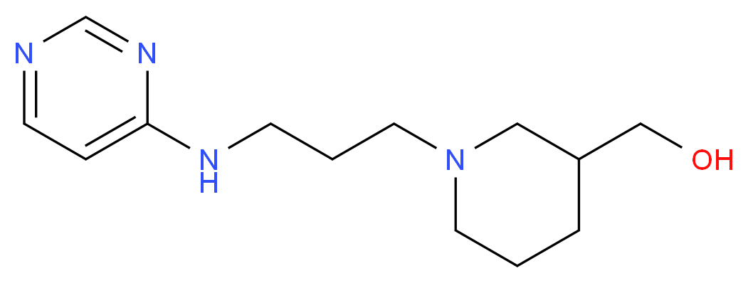 {1-[3-(pyrimidin-4-ylamino)propyl]piperidin-3-yl}methanol_分子结构_CAS_)