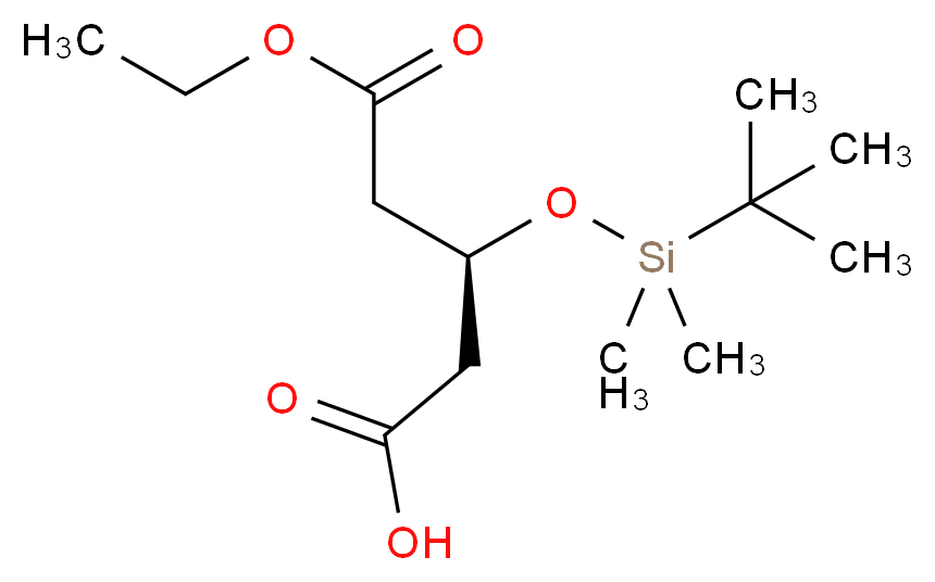 (S)-3-(叔丁基二甲基甲硅烷氧基)戊二酸乙酯_分子结构_CAS_957509-27-2)