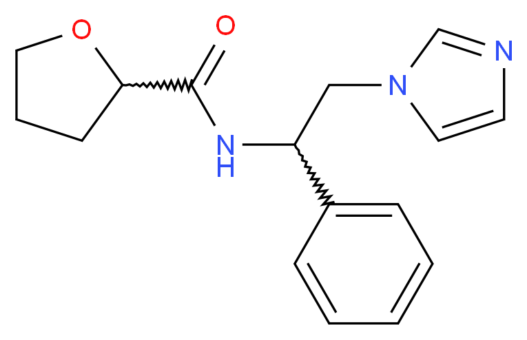 N-[2-(1H-imidazol-1-yl)-1-phenylethyl]tetrahydro-2-furancarboxamide_分子结构_CAS_)