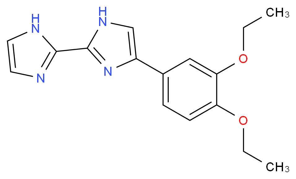 4-(3,4-diethoxyphenyl)-1H,1'H-2,2'-biimidazole_分子结构_CAS_)