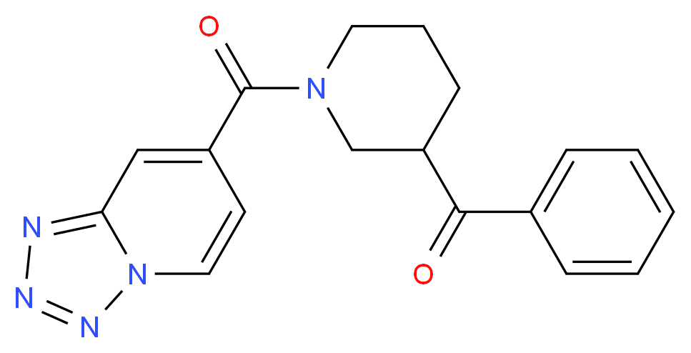phenyl[1-(tetrazolo[1,5-a]pyridin-7-ylcarbonyl)-3-piperidinyl]methanone_分子结构_CAS_)