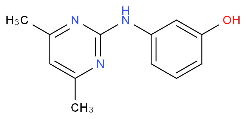 3-[(4,6-dimethyl-2-pyrimidinyl)amino]phenol_分子结构_CAS_81261-83-8)