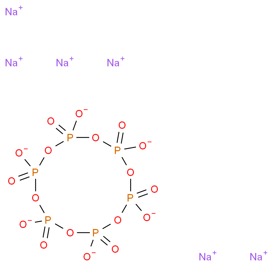 hexasodium hexaoxocyclohexaphosphoxane-2,4,6,8,10,12-hexakis(olate)_分子结构_CAS_68915-31-1