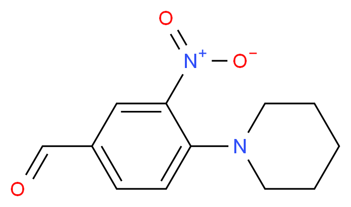 3-nitro-4-(piperidin-1-yl)benzaldehyde_分子结构_CAS_39911-29-0