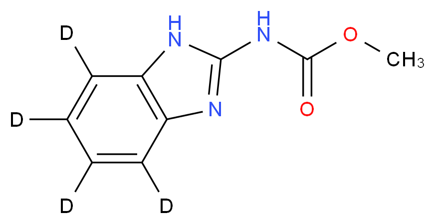 methyl N-[(4,5,6,7-<sup>2</sup>H<sub>4</sub>)-1H-1,3-benzodiazol-2-yl]carbamate_分子结构_CAS_291765-95-2