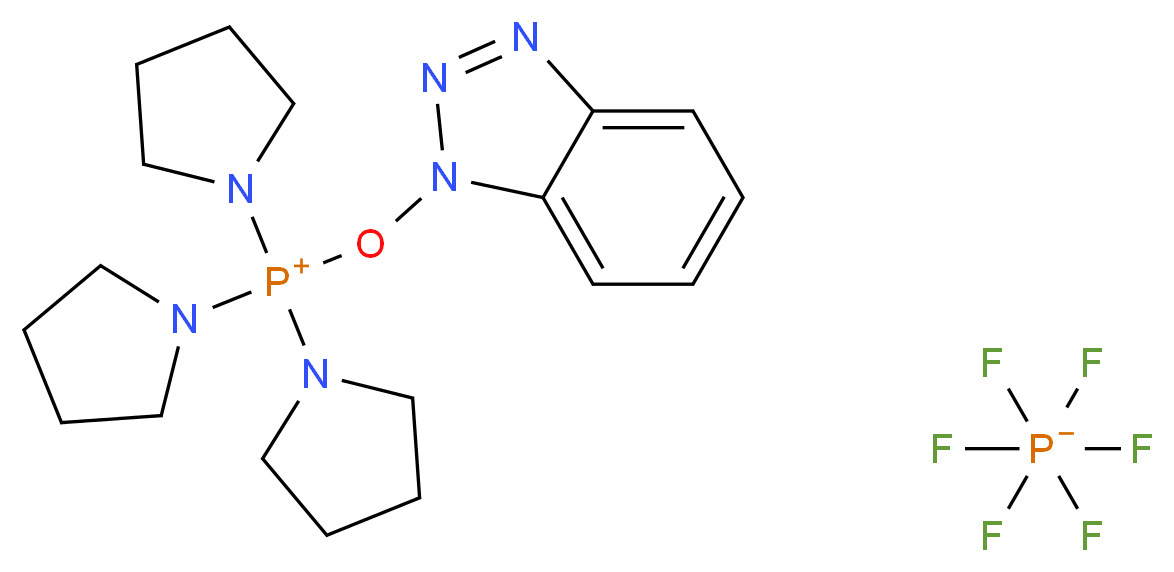 1H-苯并三唑-1-基氧三吡咯烷基六氟磷酸盐_分子结构_CAS_128625-52-5)