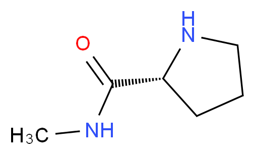 N-methyl-D-prolinamide_分子结构_CAS_66877-05-2)