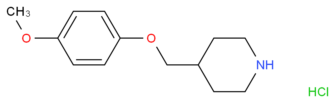 4-(4-Methoxy-phenoxymethyl)-piperidine hydrochloride_分子结构_CAS_)