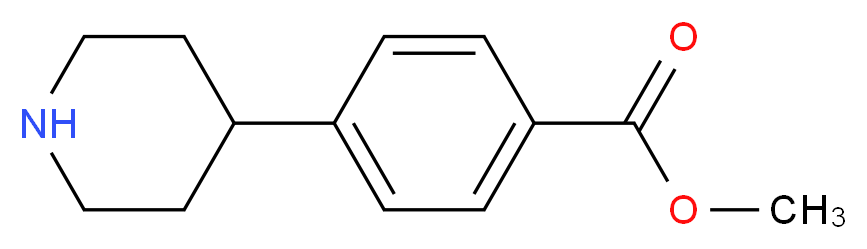 methyl 4-(piperidin-4-yl)benzoate_分子结构_CAS_281235-04-9