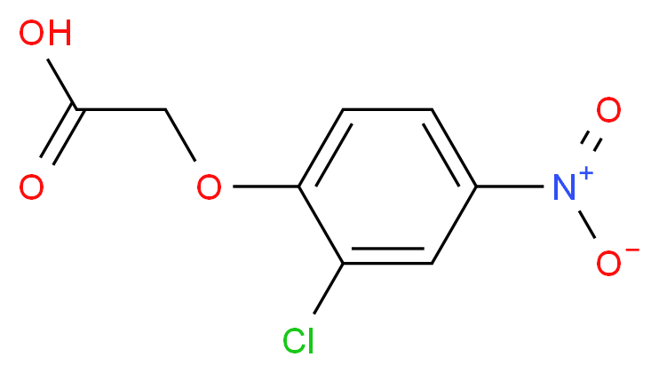 2-(2-chloro-4-nitrophenoxy)acetic acid_分子结构_CAS_5037-04-7