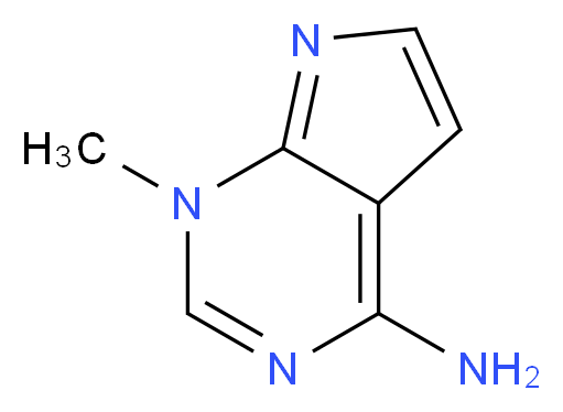 1-methyl-1H-pyrrolo[2,3-d]pyrimidin-4-amine_分子结构_CAS_5142-23-4