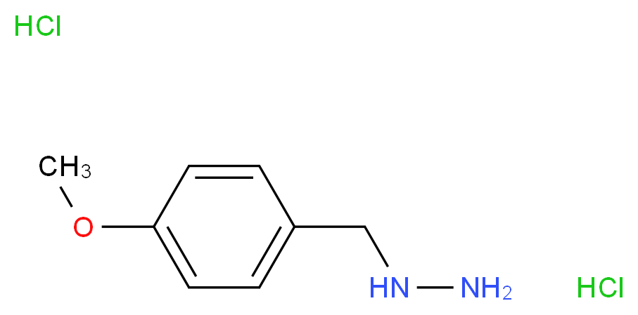 (4-Methoxybenzyl)hydrazine dihydrochloride_分子结构_CAS_2011-48-5)