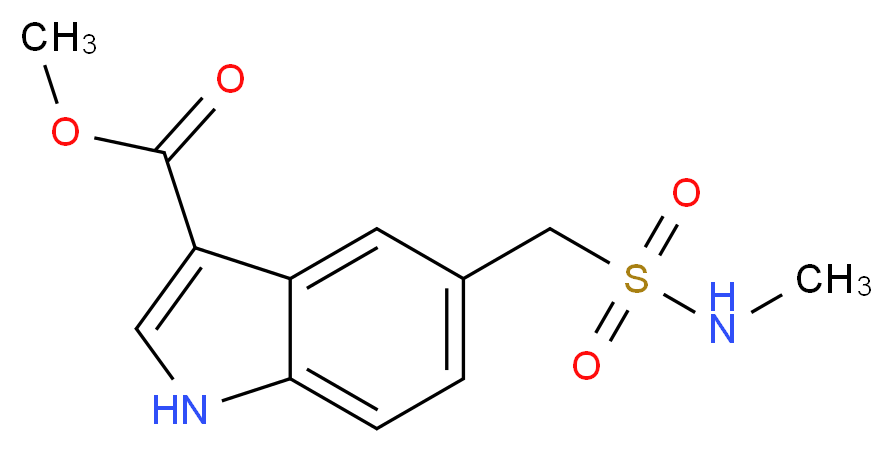 5-Methylsulfamoylmethyl-1H-indole-3-carboxylic acid methyl ester_分子结构_CAS_934236-31-4)