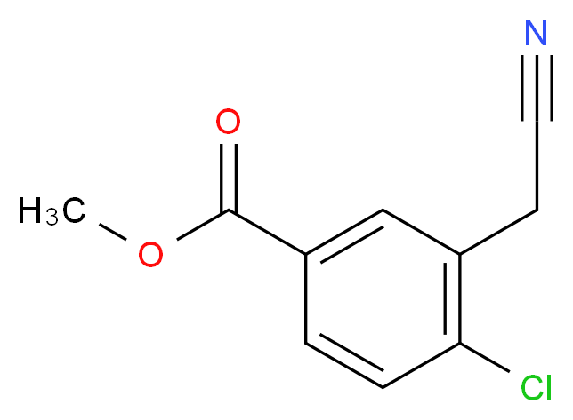 Methyl 4-chloro-3-(cyanomethyl)benzoate_分子结构_CAS_)