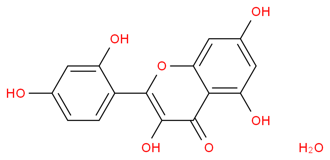 2-(2,4-dihydroxyphenyl)-3,5,7-trihydroxy-4H-chromen-4-one hydrate_分子结构_CAS_654055-01-3