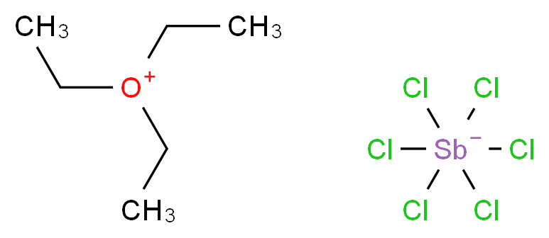 hexachlorostibanuide; triethyloxidanium_分子结构_CAS_3264-67-3