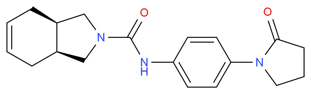 (3aR*,7aS*)-N-[4-(2-oxopyrrolidin-1-yl)phenyl]-1,3,3a,4,7,7a-hexahydro-2H-isoindole-2-carboxamide_分子结构_CAS_)