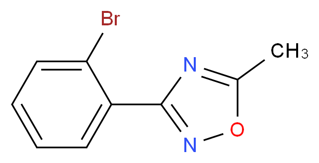 3-(2-bromophenyl)-5-methyl-1,2,4-oxadiazole_分子结构_CAS_859851-04-0