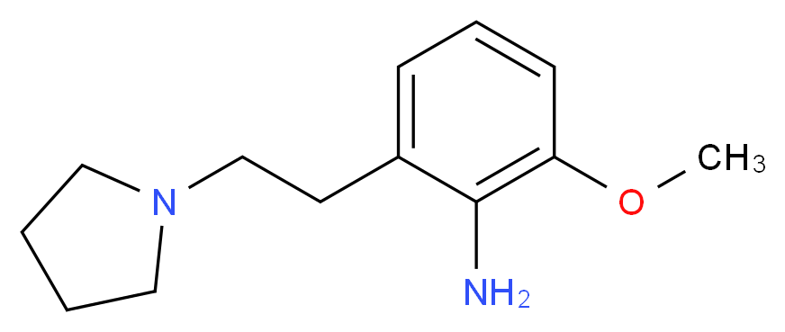 2-methoxy-6-[2-(pyrrolidin-1-yl)ethyl]aniline_分子结构_CAS_387358-44-3