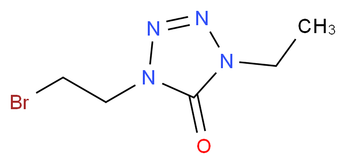 1-(2-bromoethyl)-4-ethyl-4,5-dihydro-1H-1,2,3,4-tetrazol-5-one_分子结构_CAS_84501-67-7