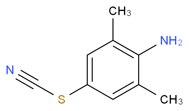 4-amino-3,5-dimethylphenyl thiocyanate_分子结构_CAS_14031-02-8)