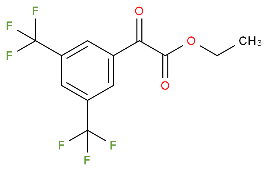 ethyl 2-[3,5-bis(trifluoromethyl)phenyl]-2-oxoacetate_分子结构_CAS_402568-10-9