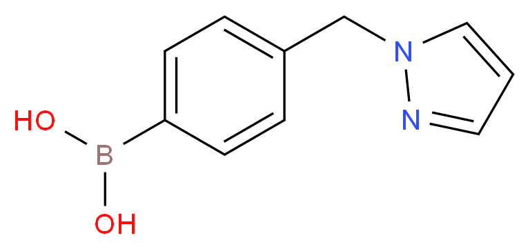 [4-(1H-pyrazol-1-ylmethyl)phenyl]boronic acid_分子结构_CAS_852362-22-2