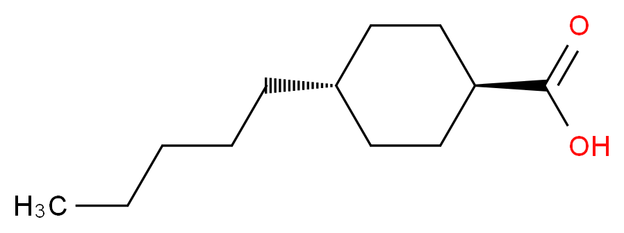 trans-4-Pentylcyclohexanecarboxylic acid_分子结构_CAS_38289-29-1)