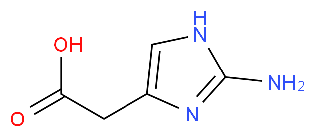  (2-AMINO-1H-IMIDAZOL-4-YL)-ACETIC ACID_分子结构_CAS_73086-08-5)