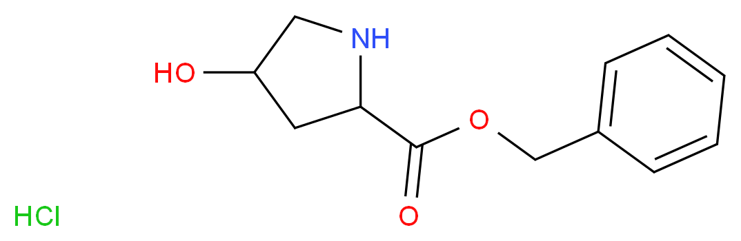 (2S,4R)-Benzyl 4-hydroxypyrrolidine-2-carboxylate hydrochloride_分子结构_CAS_62147-27-7)