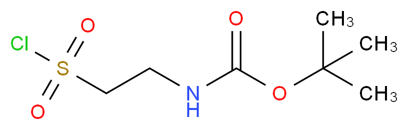 tert-butyl N-[2-(chlorosulfonyl)ethyl]carbamate_分子结构_CAS_134019-73-1