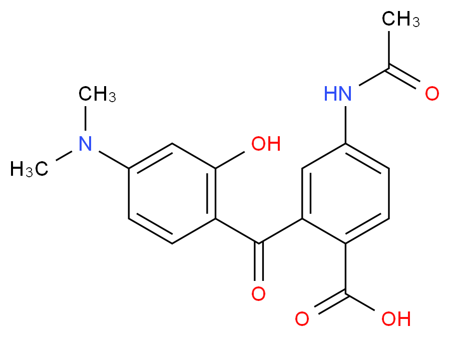 2-[4-(dimethylamino)-2-hydroxybenzoyl]-4-acetamidobenzoic acid_分子结构_CAS_166442-37-1