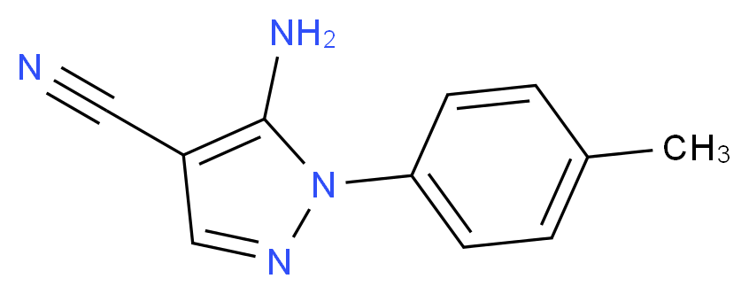 5-Amino-1-(4-methylphenyl)-1H-pyrazole-4-carbonitrile_分子结构_CAS_103646-82-8)