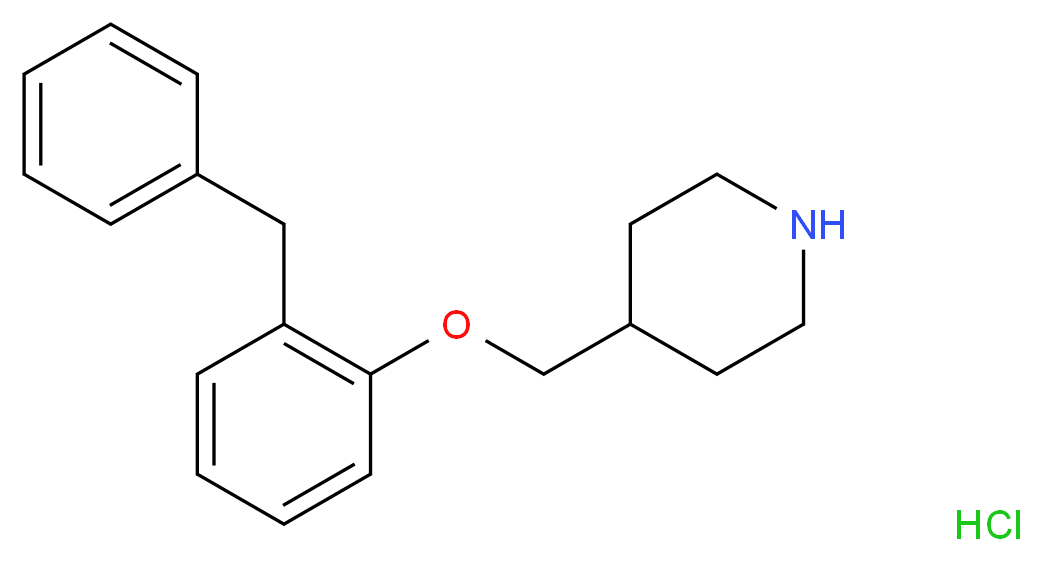 4-[(2-Benzylphenoxy)methyl]piperidine hydrochloride_分子结构_CAS_)