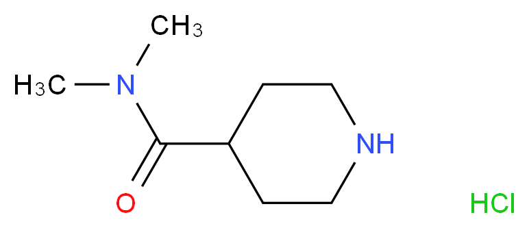 N,N-Dimethyl-4-piperidinecarboxamide hydrochloride_分子结构_CAS_6270-42-4)