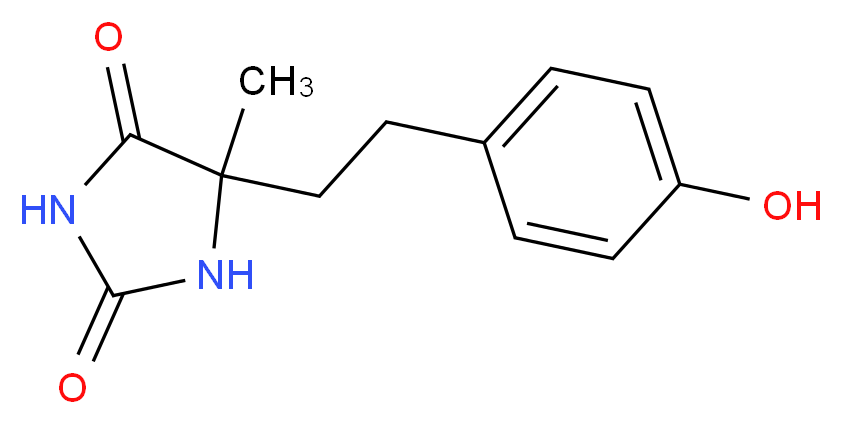 5-[2-(4-hydroxyphenyl)ethyl]-5-methylimidazolidine-2,4-dione_分子结构_CAS_91567-45-2
