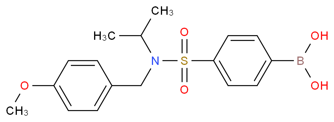 (4-{[(4-methoxyphenyl)methyl](propan-2-yl)sulfamoyl}phenyl)boronic acid_分子结构_CAS_913835-96-8